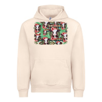 Sandshell baby cow floral aztec background Urban Hoodie - Jasminsmagicworld