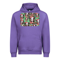 Tulip baby cow floral aztec background Urban Hoodie - Jasminsmagicworld