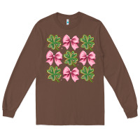 Chestnut clover bow Long Sleeve Tee - CowhideDigitalArt