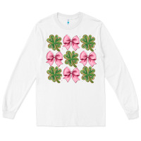 White clover bow Long Sleeve Tee - CowhideDigitalArt