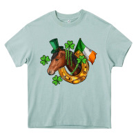 Arona Horse with horseshoe St. Patrick's Heavy Core Tee - CowGirlArtShop