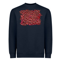 Navy pink leopard background Heavyweight Sweatshirt - RanaPortraitStore