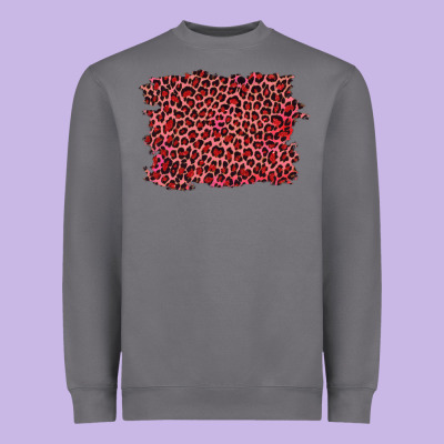 Pink Leopard Background Heavyweight Sweatshirt Designed By Ranaportraitstore