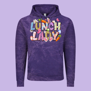 Lunch Lady Easter Vintage Hoodie Designed By Cowhidedigitalart
