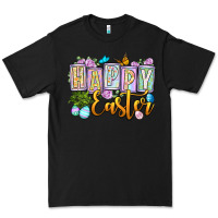 Black Happy Easter Premium Tee - OliviaCreatesArt
