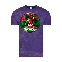 Cloud Purple Dancing santa Vintage Tee - FaDigitalArtStudio