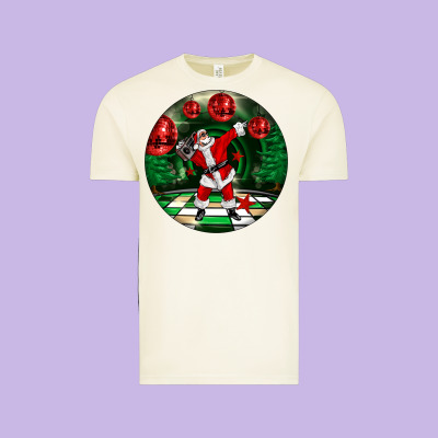 Dancing Santa Vintage Tee Designed By Fadigitalartstudio