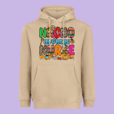 Nacho Average Nurse Heavyweight Hoodie Designed By Ranaportraitstore