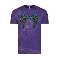 Cloud Purple turquoise leopard wings Vintage Tee - RanaPortraitStore
