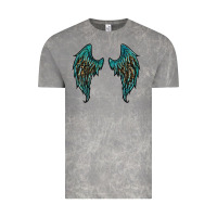 Cloud Rock turquoise leopard wings Vintage Tee - RanaPortraitStore