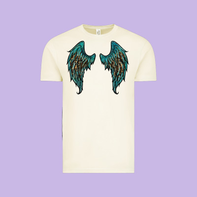 Turquoise Leopard Wings Vintage Tee Designed By Ranaportraitstore