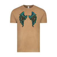 Vintage Camel turquoise leopard wings Vintage Tee - RanaPortraitStore