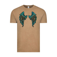 Vintage Coffee turquoise leopard wings Vintage Tee - RanaPortraitStore