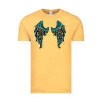 Vintage Mustard turquoise leopard wings Vintage Tee - RanaPortraitStore