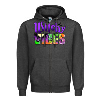 Charcoal Heather witchy vibes Zipper Hoodie - JahusDesignShop
