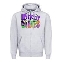 Heather Grey witchy vibes Zipper Hoodie - JahusDesignShop