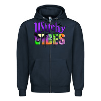 Navy witchy vibes Zipper Hoodie - JahusDesignShop
