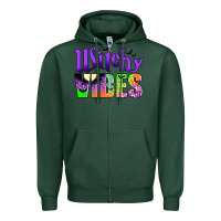 Sports Green witchy vibes Zipper Hoodie - JahusDesignShop