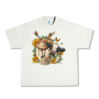 Pistachio Black And White Cow Coffee Urban Heavy Tee - FaDigitalArtStudio