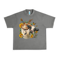 Tornado Black And White Cow Coffee Urban Heavy Tee - FaDigitalArtStudio