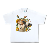White Black And White Cow Coffee Urban Heavy Tee - FaDigitalArtStudio