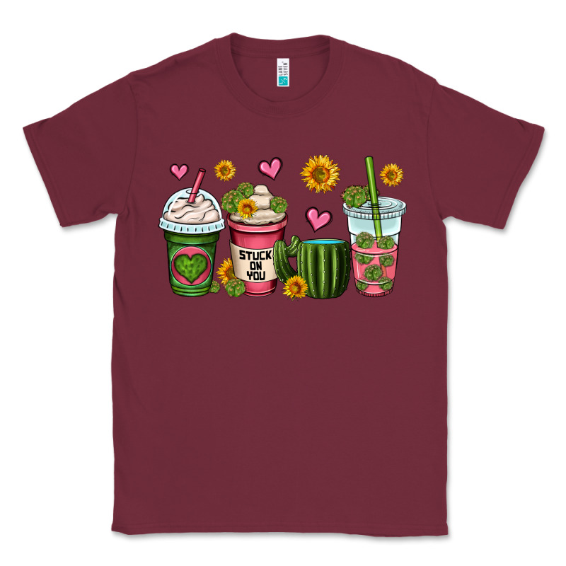Stuck On You Cactus Coffee Cups Classic Tee by OliviaCreatesArt | Teevron