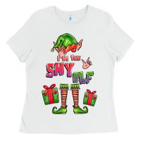 White im the shy elf elf Ladies Tee - FaDigitalArtStudio
