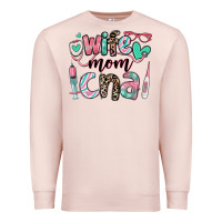 Pale Pink wife mom cna certified nursing assistant Premium Sweatshirt - RanaPortraitStore