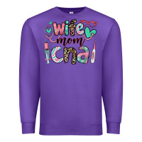 Purple wife mom cna certified nursing assistant Premium Sweatshirt - RanaPortraitStore