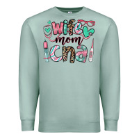 Seafoam wife mom cna certified nursing assistant Premium Sweatshirt - RanaPortraitStore
