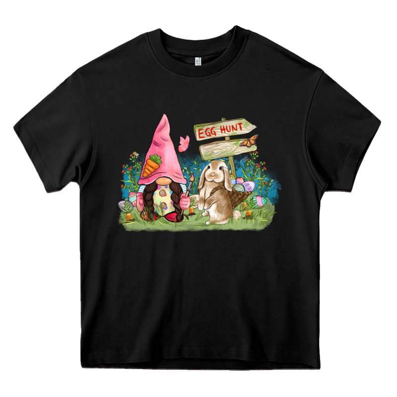Easter Gnome And Rabbit Egg Hunt  Easter Day Heavy Core Tee by CowGirlArtShop | Teevron