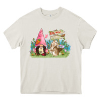 Cream Easter gnome and rabbit egg hunt  Easter Day Heavy Core Tee - CowGirlArtShop