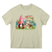 Mossy Easter gnome and rabbit egg hunt  Easter Day Heavy Core Tee - CowGirlArtShop