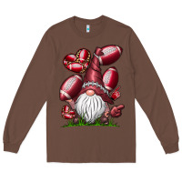 Chestnut American Football Gnome Long Sleeve Tee - CowhideDigitalArt