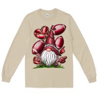 Mushroom American Football Gnome Long Sleeve Tee - CowhideDigitalArt