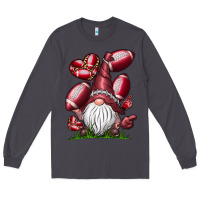 Smoke American Football Gnome Long Sleeve Tee - CowhideDigitalArt