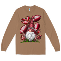 Toasted Coconut American Football Gnome Long Sleeve Tee - CowhideDigitalArt