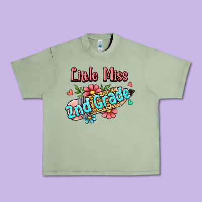 Little Miss Second Grade Urban Heavy Tee Designed By Jasminsmagicworld