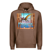 Chestnut dinosaur pterodactyl Premium Hoodie - Artiststas