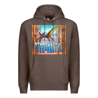 Coffee dinosaur pterodactyl Premium Hoodie - Artiststas