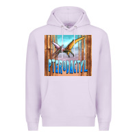 Lilac dinosaur pterodactyl Premium Hoodie - Artiststas