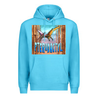 Ocean Blue dinosaur pterodactyl Premium Hoodie - Artiststas