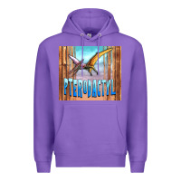 Purple dinosaur pterodactyl Premium Hoodie - Artiststas