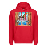 Red dinosaur pterodactyl Premium Hoodie - Artiststas