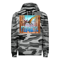Slate Camo dinosaur pterodactyl Premium Hoodie - Artiststas