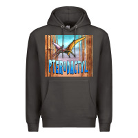 Smoke dinosaur pterodactyl Premium Hoodie - Artiststas