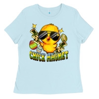 Baby Blue chick magnet Ladies Tee - FaDigitalArtStudio