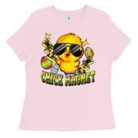 Bubblegum Pink chick magnet Ladies Tee - FaDigitalArtStudio
