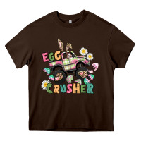 Chocolate Brown Egg crusher monster truck Heavy Core Tee - CowGirlArtShop