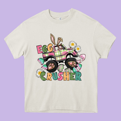 Egg Crusher Monster Truck Heavy Core Tee Designed By Cowgirlartshop